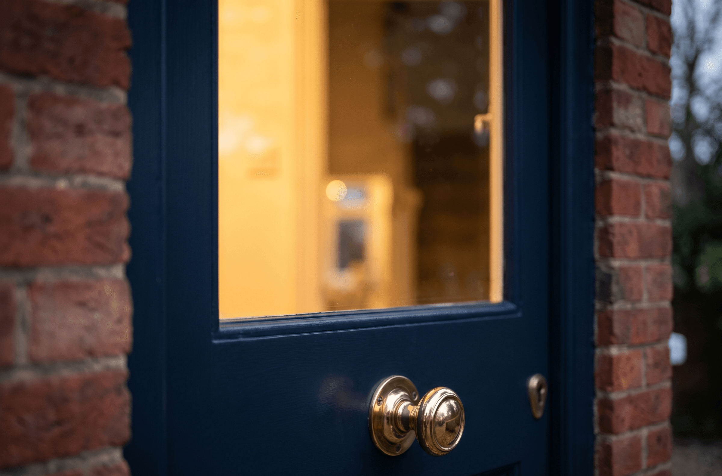 Emergency locksmith opening and repairing a residential door lock