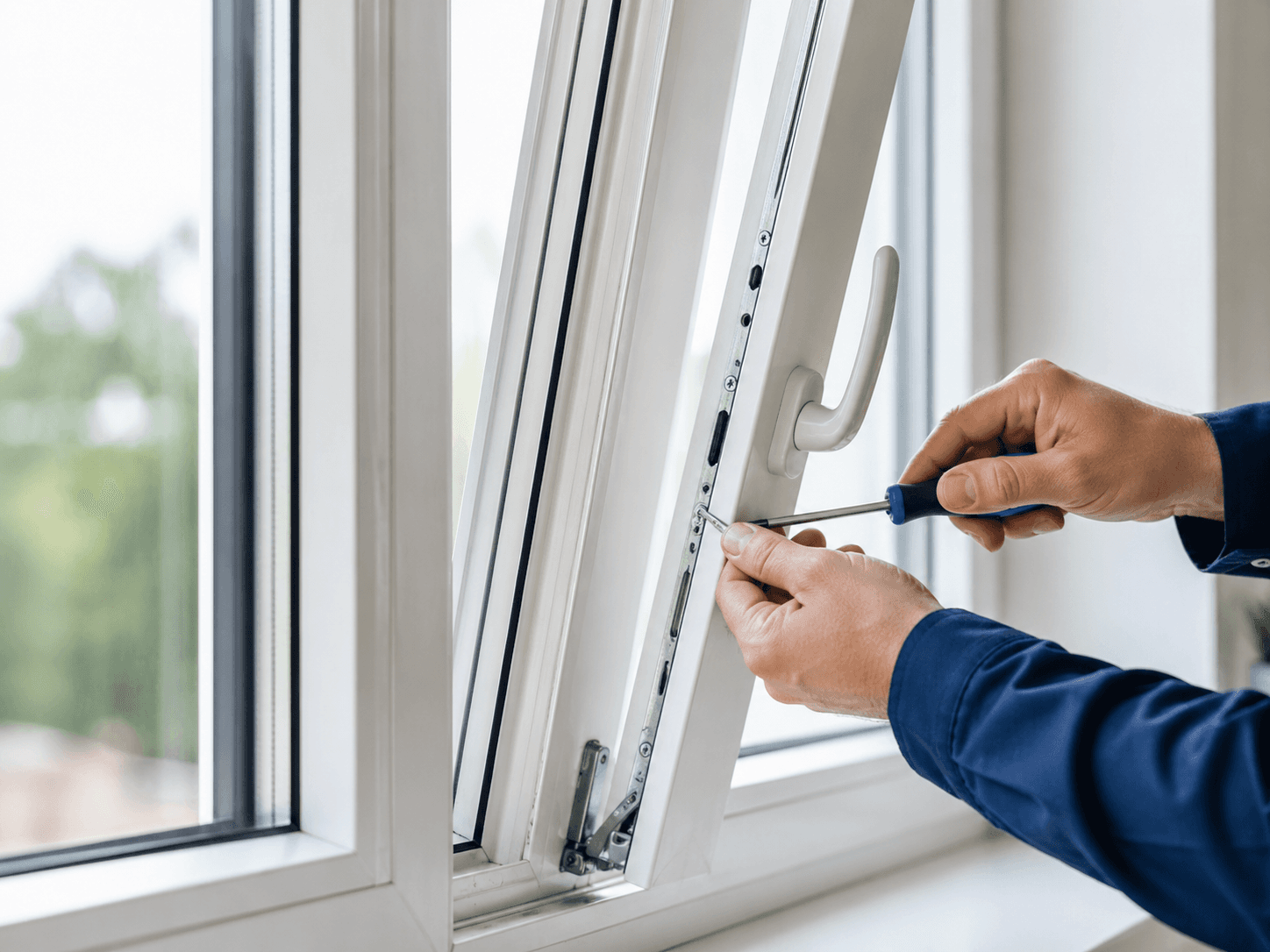 Tilt and turn window repair in progress